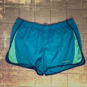 Patagonia women’s strider running shorts, blue, M